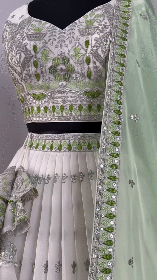 Embroidered Semi Stitched Lehenga Choli Grace Redefined - Image 3