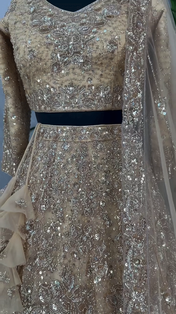 Bridal Lehenga for Wedding Cream Wedding Lehenga - Image 3