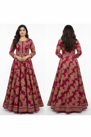 Embroidered Embellished Sweetheart Neck A-Line Maxi Dress – Elegance Redefined