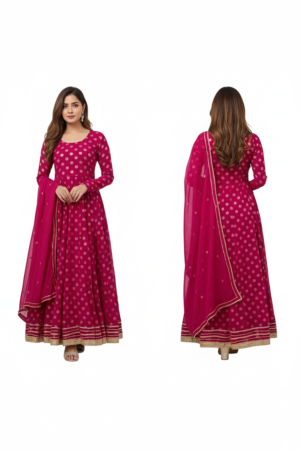 Floral Print Anarkali Kurta Set with Dupatta – Ethnic Elegance Redefined