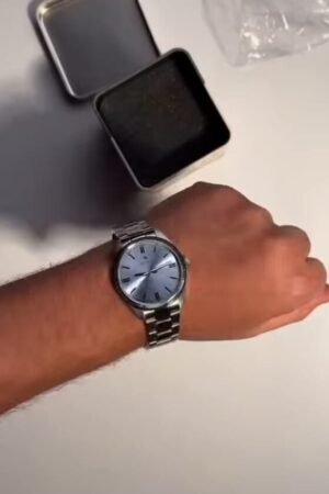 Minimalist Silver Dial Stainless Steel Watch