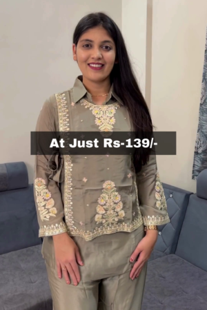 Elegant Embroidered Women’s Kurti Set